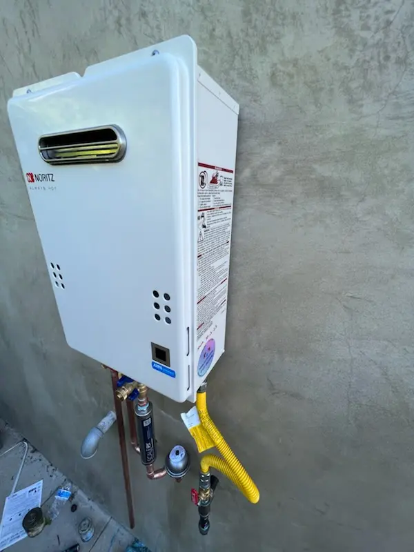 Tankless water heater installation for Ambrose Hull Grant homes